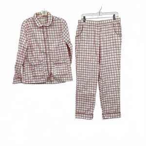 Lake White-Pink 100% Cotton Pajama Set | Women’s M Regular